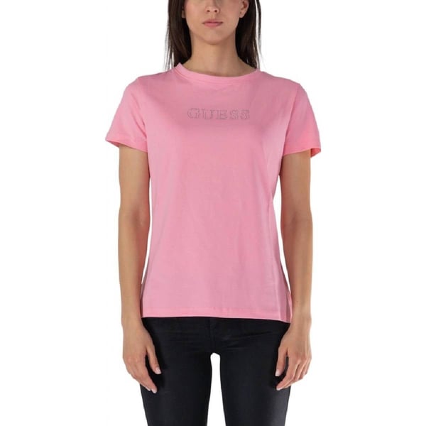 GUESS Önü taşlı logolu tshirt