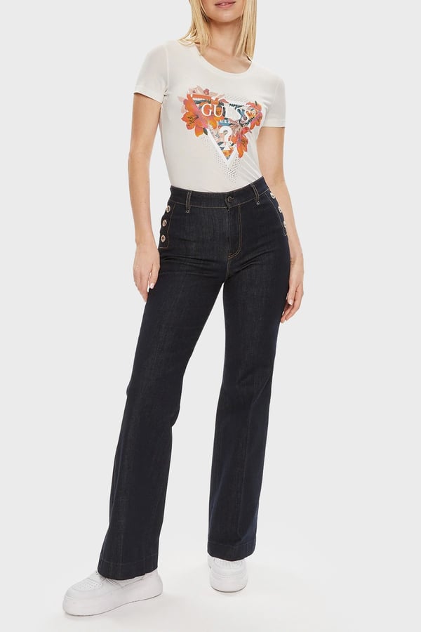 GUESS Tropical Pamuklu Slim Fit Tshirt