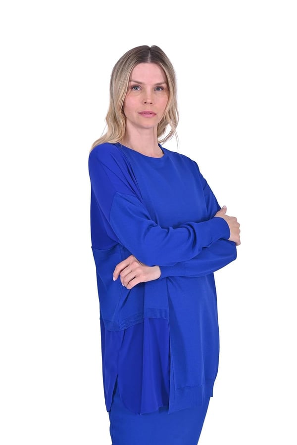 İNVEE Kumaş Detaylı Triko Tunik