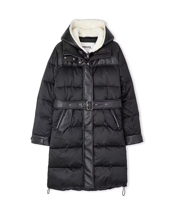 İPEKYOL ÇIKARILABİLİR YAKALI COLORBLOCK MONT