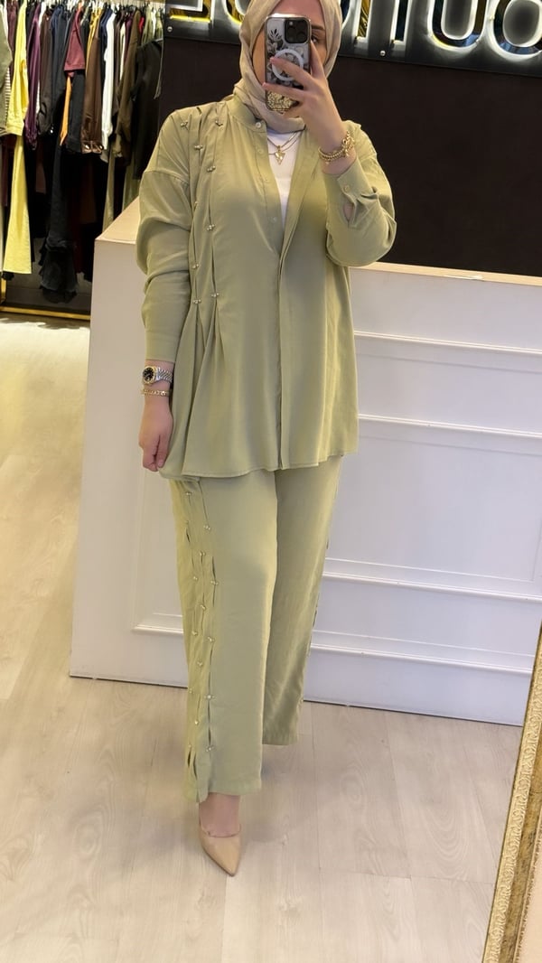 JENNE Taş Detaylı İkili Takım