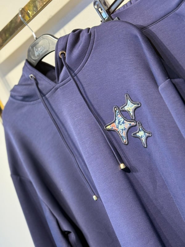 LİSA EXCLUSİVE Göğüs Nakış İşlemeli Sweat Pantolon Takım