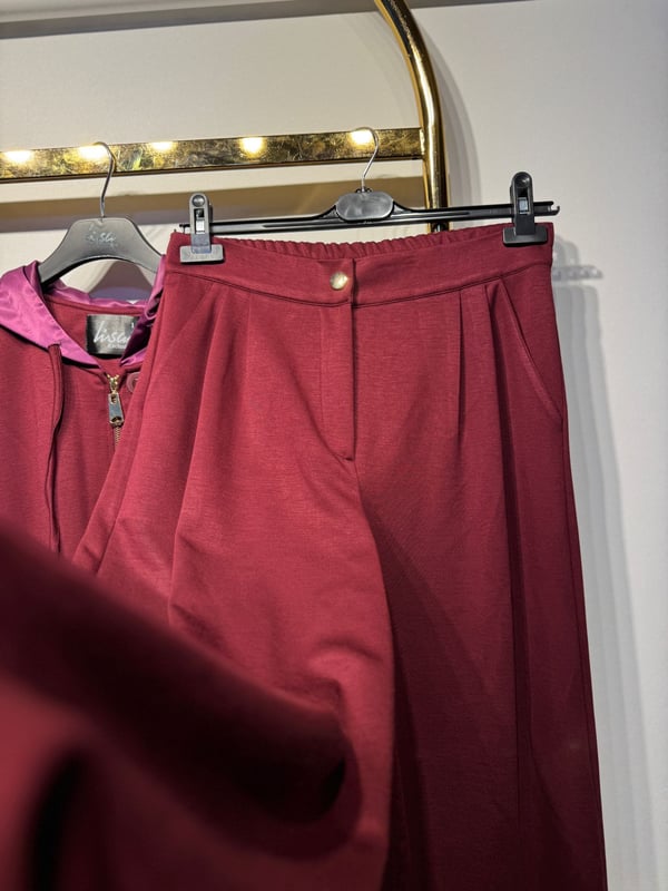 LİSA EXCLUSİVE Saten Mix Kapşonlu Sweat Rahat Pantolon Takım