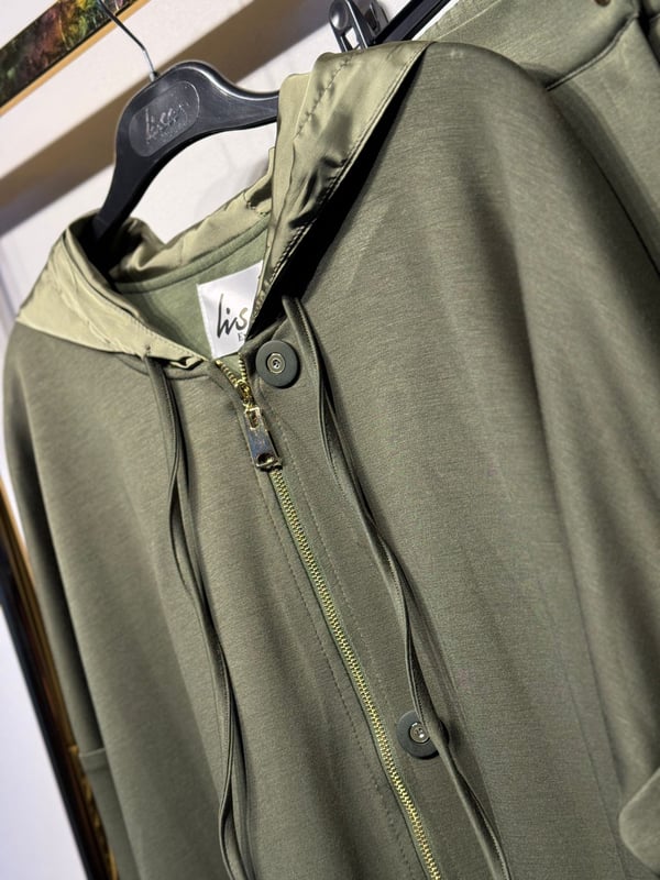 LİSA EXCLUSİVE Saten Mix Kapşonlu Sweat Rahat Pantolon Takım