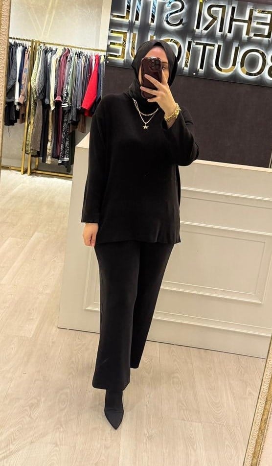LİSA EXCLUSİVE Triko Boğazlı Tunik - Pantolon Takım