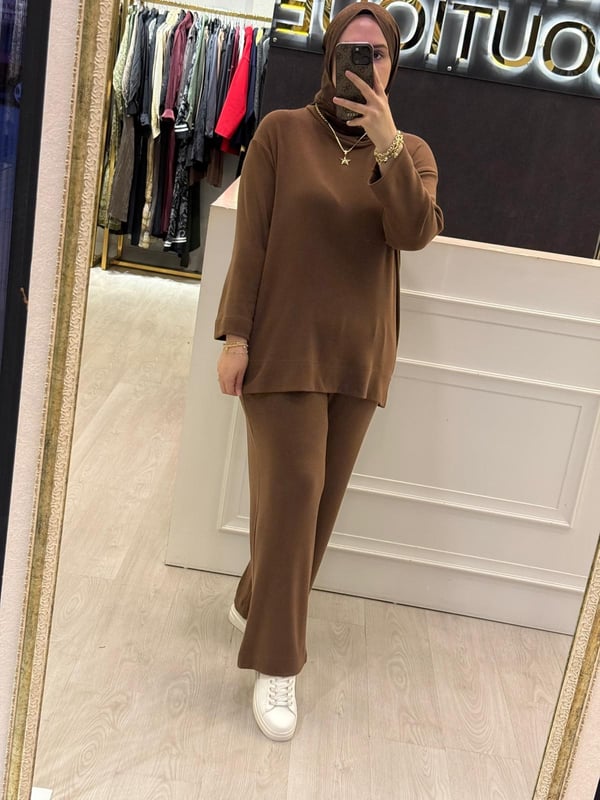 LİSA EXCLUSİVE Triko Boğazlı Tunik - Pantolon Takım