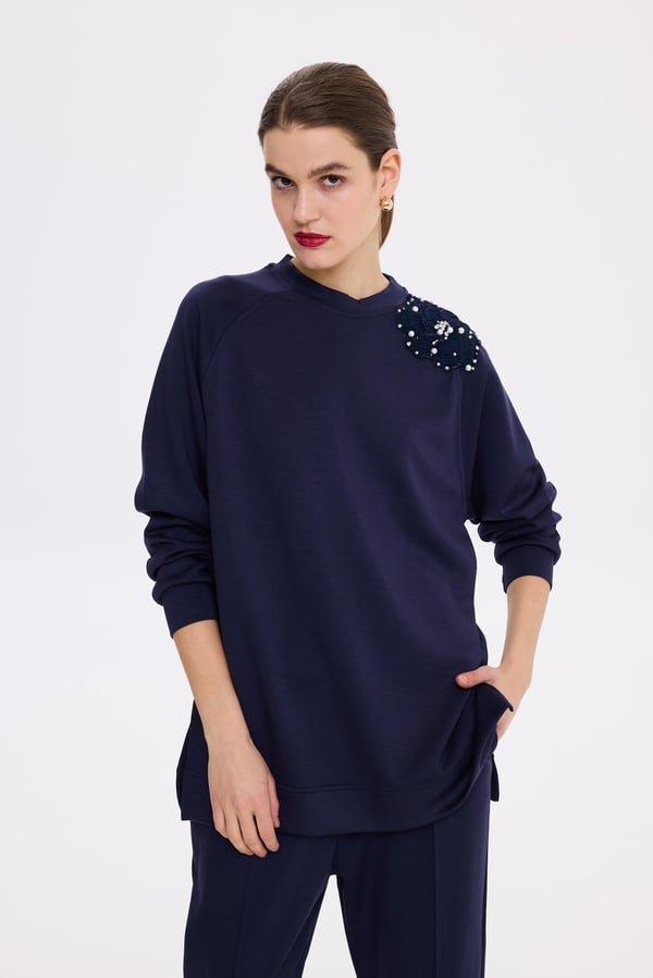MİSSEMRAMİSS Aksesuarlı Comfort Sweatshirt