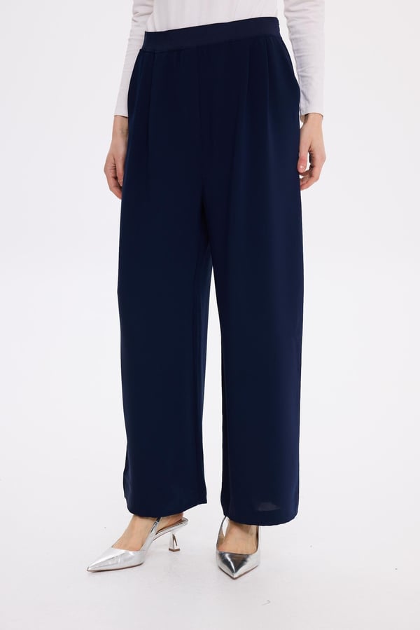 MİSSEMRAMİSS Bel Lastik Krep Pantolon