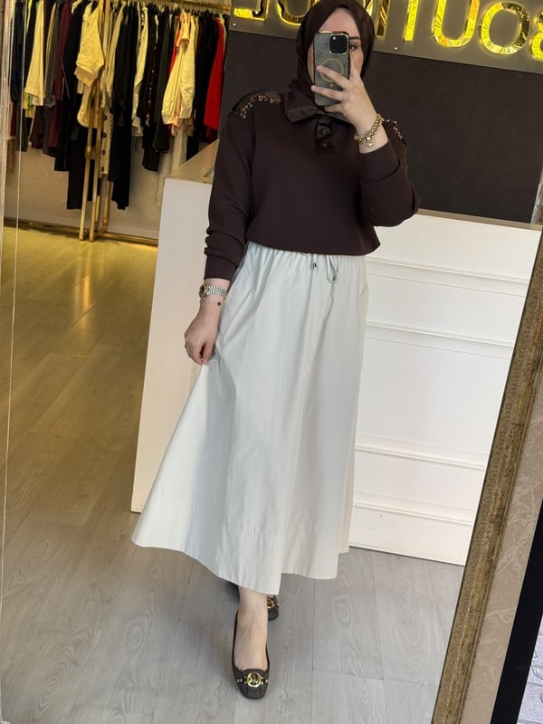 MISSEMRAMISS MODAL İŞLEMELİ SWEATSHİRT