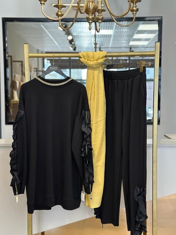MİSSEMRAMİSS Stocco Zincir Detaylı Pantolon Tunik Takım