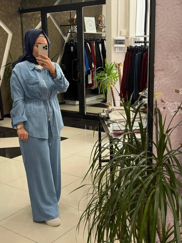 MİSSEMRAMİSS Tencel Kot Pantolon Gömlek Takım