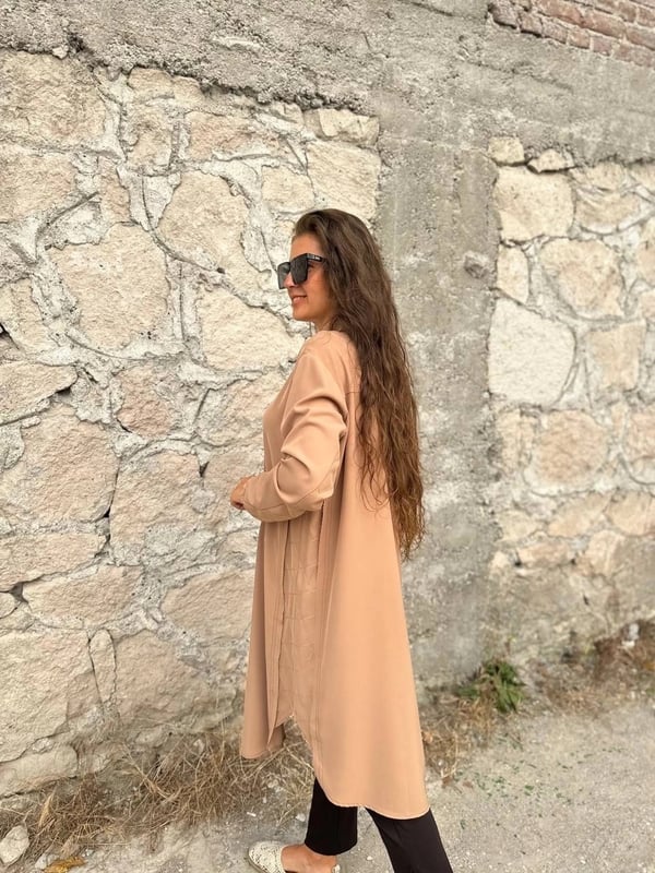 MİSSWHENCE 34303 YAN DETAYLI BASİC GÖMLEK