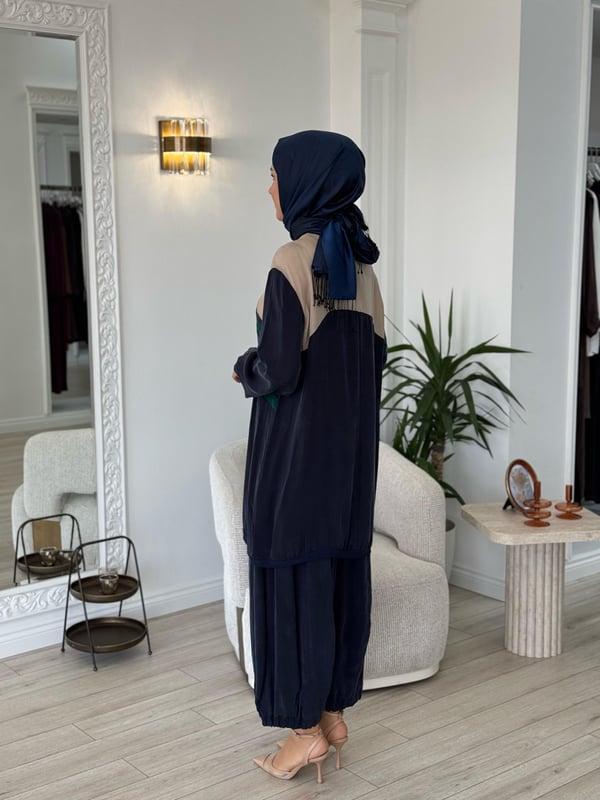 MİSSWHENCE 35028 CUPRO İPEK ŞALVARLI TAKIM TUNİK