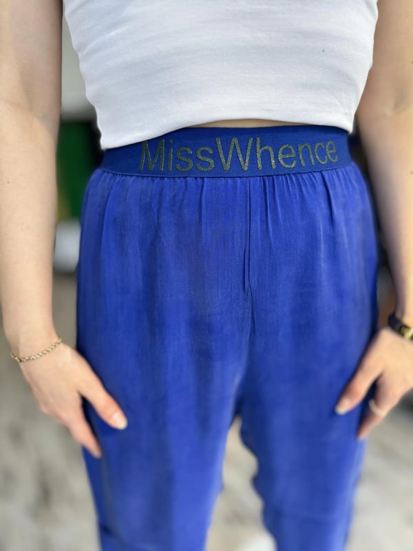 MİSSWHENCE 35121 BELİ LASTİKLİ CUPRO İPEK PANTOLON