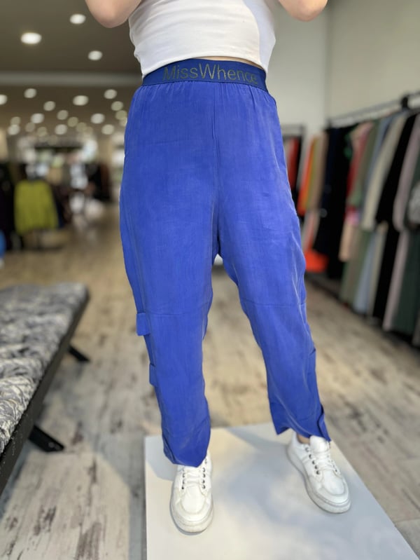 MİSSWHENCE 35121 BELİ LASTİKLİ CUPRO İPEK PANTOLON