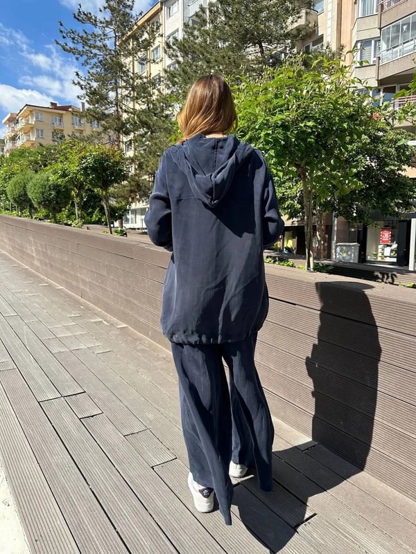 MİSSWHENCE 37007 İpek Cupra Sweatshirt-Pantolon Takım