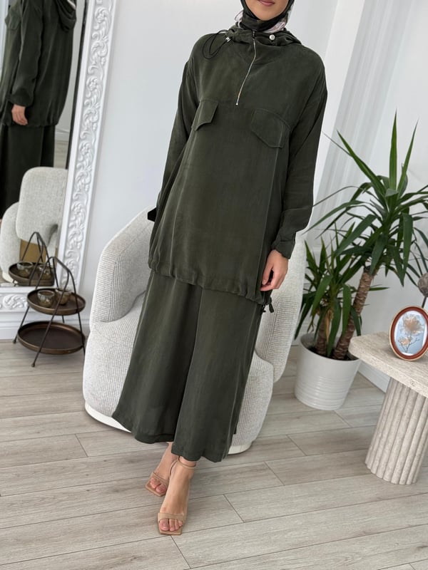 MİSSWHENCE 37007 İpek Cupra Sweatshirt-Pantolon Takım