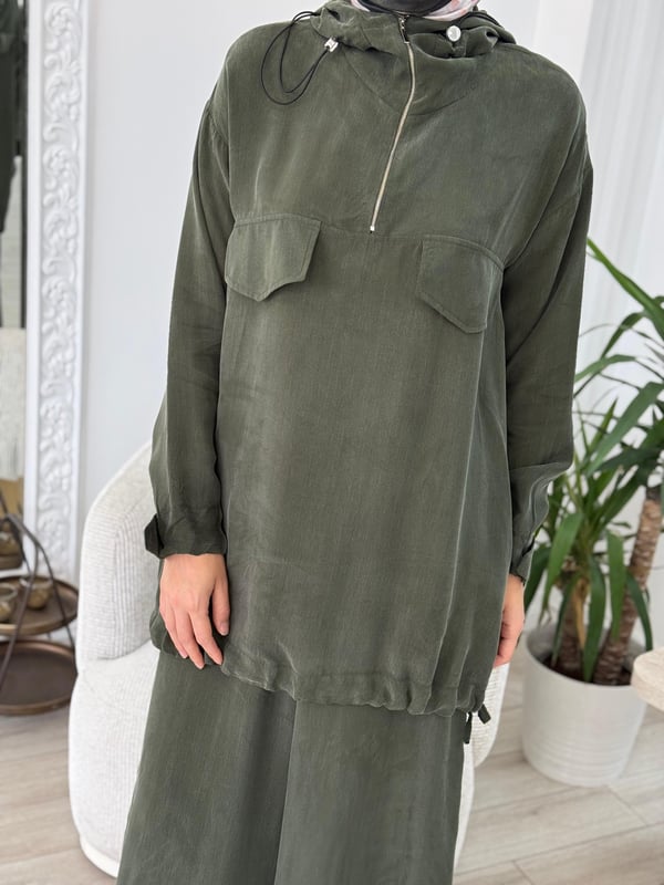MİSSWHENCE 37007 İpek Cupra Sweatshirt-Pantolon Takım