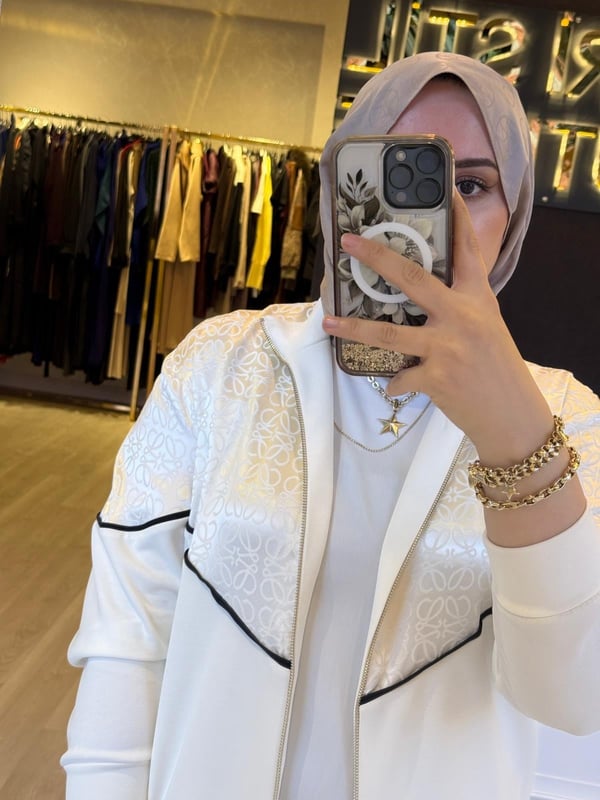 NUSS Desenli Kumaş Mix Oyscho Önden Fermuarlı Ceket Pantolon Takım