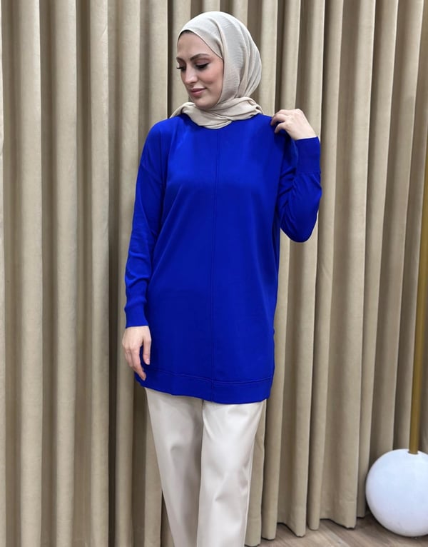 NUSS Dikiş Detaylı Merserize Tunik