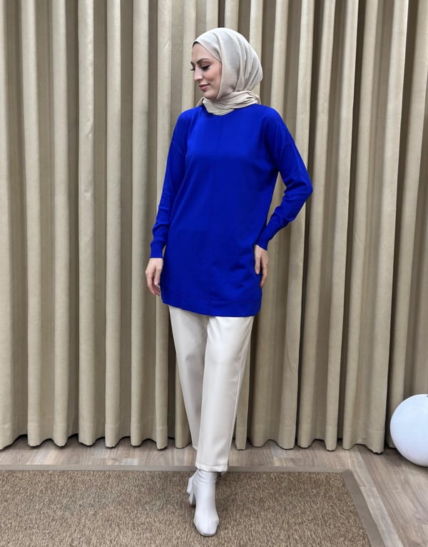 NUSS Dikiş Detaylı Merserize Tunik
