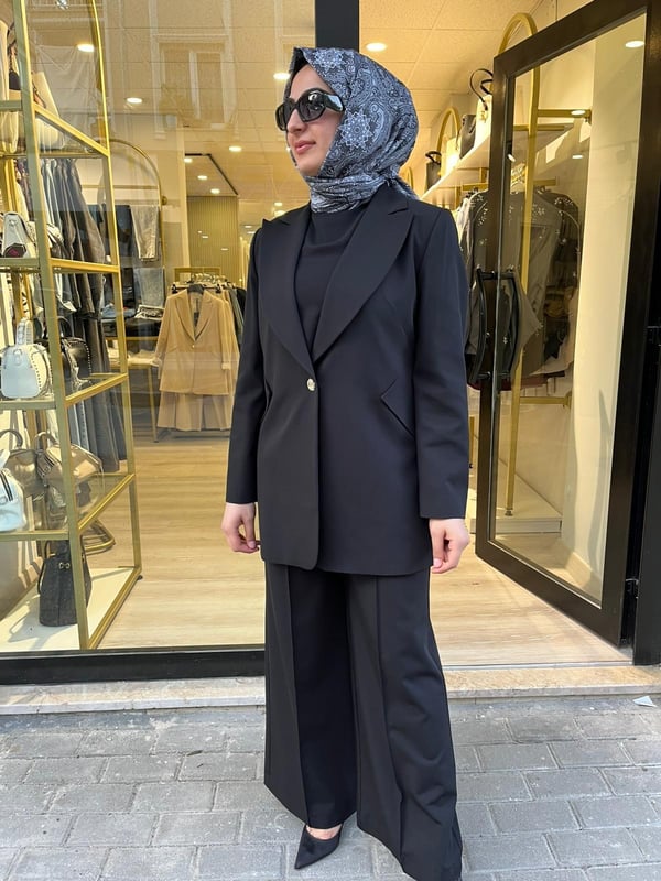 NUSS Gold Düğmeli Ceket Pantolon Takım