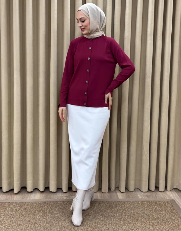 NUSS Ön Düğmeli Kısa Hırka