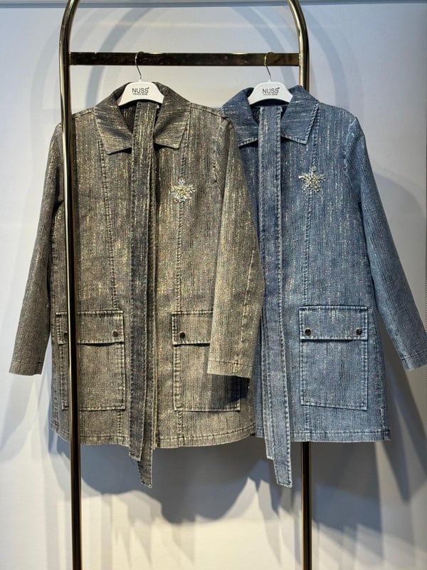 NUSS Parla İplik Geçişli Denim Kap