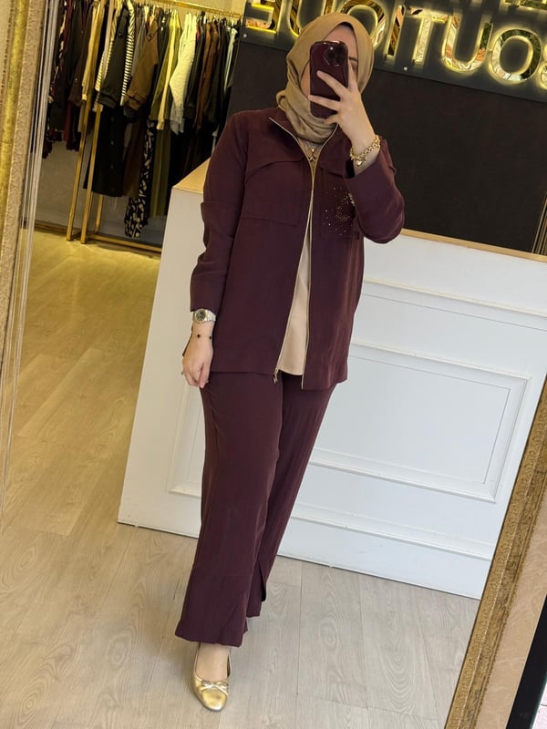 NUSS Pırlanta İşlemeli Ceket Pantolon Tasarım Takım