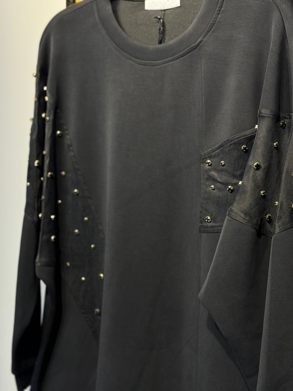 NUSS Taş İşlemeli Oysho Kumaş Tunik Pantolon Takım