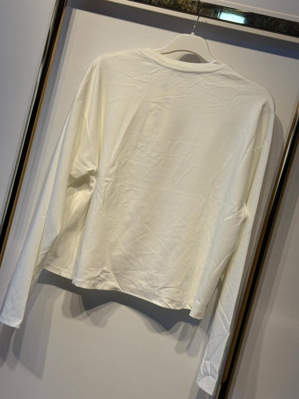 PEARLY Gül Nakış Baskı İşlemeli Rahat Sweat
