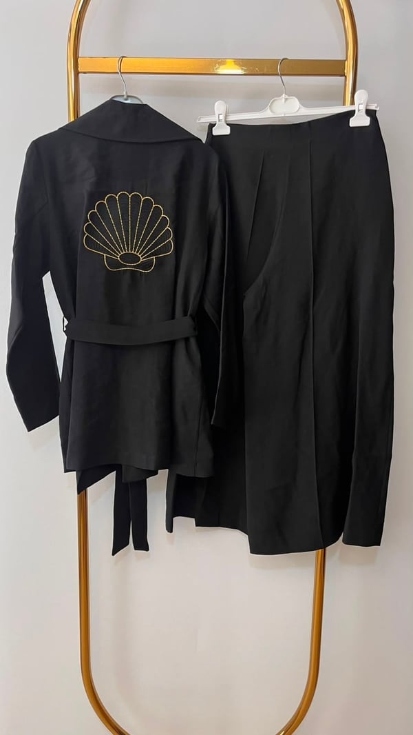 PEARLY İstiridye Nakışlı Kimono Takım