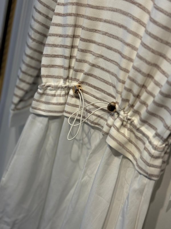 PEARLY Monika Çizgili Poplin Elbise