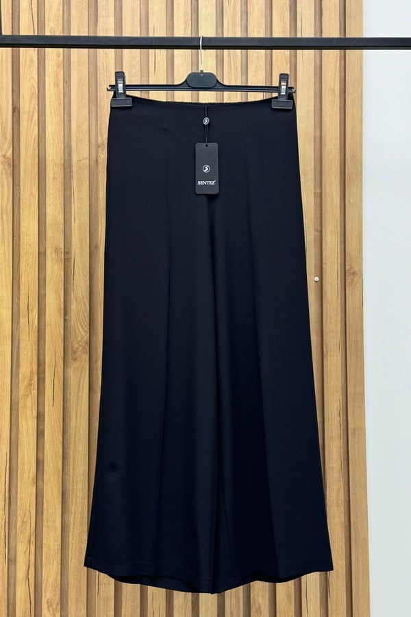 SENTEZ Arkası Lastikli Kısa Geniş Paça Pantolon