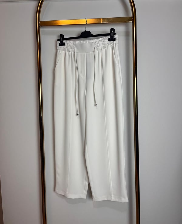 SENTEZ Elegance Beli Lastikli Dar Paça Pantolon