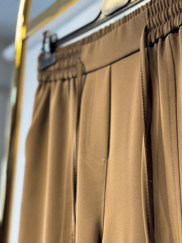 SENTEZ Elegance Beli Lastikli Dar Paça Pantolon