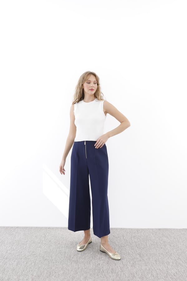 SENTEZ QUEEN KISA GENİŞ PAÇA PANTOLON