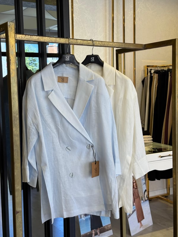 Sİ Design 11100 Kemik Düğmeli Blazer Ceket