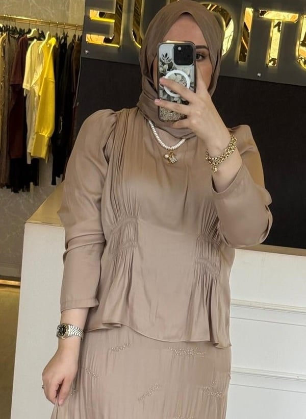 Sİ DESİGN my 8 4203 Belden Lastikli Tasarım Tunik