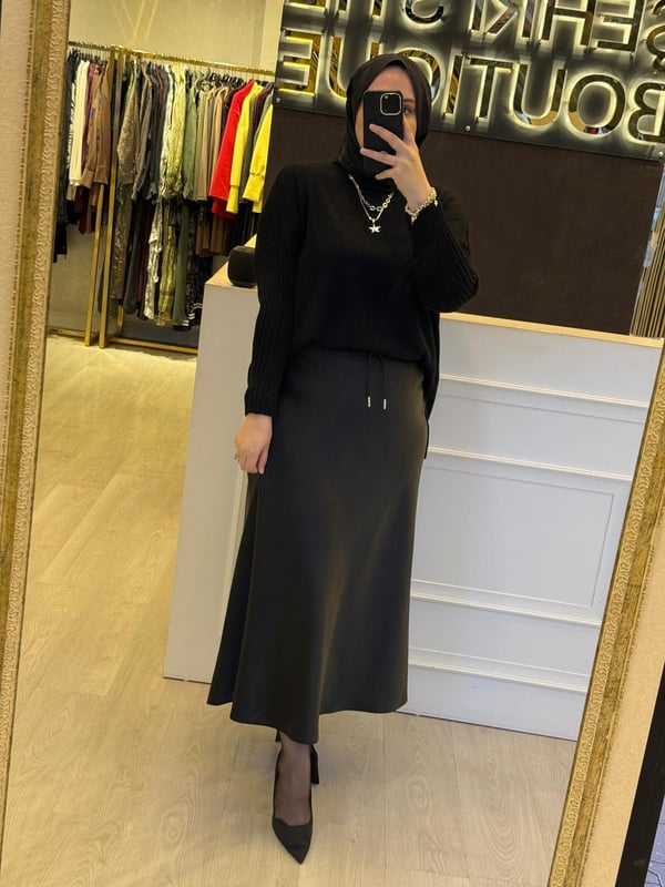 Sİ Design my8 4124 Gold İplik Detaylı Kazak
