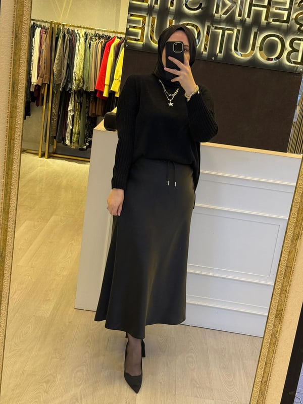 Sİ Design my8 4124 Gold İplik Detaylı Kazak