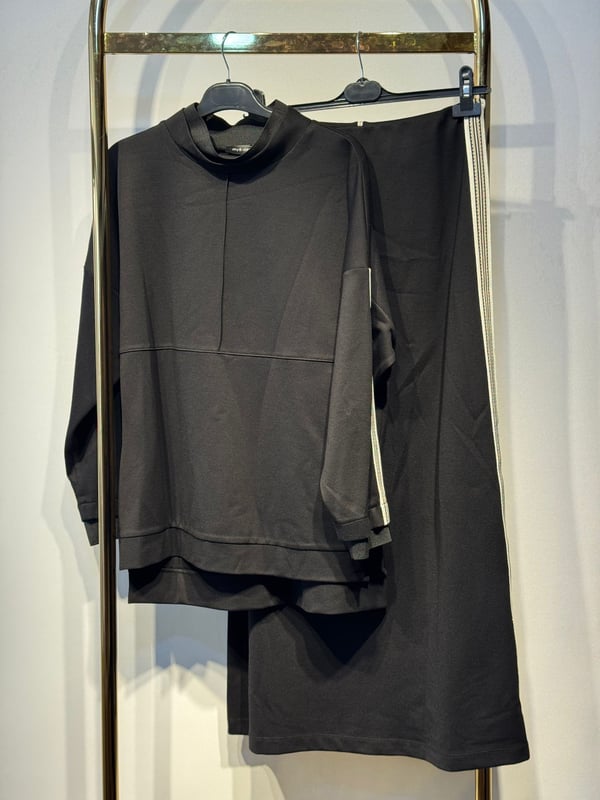 Sİ Design my8 4128-3111 Şerit Detaylı Tunik Etek Takım