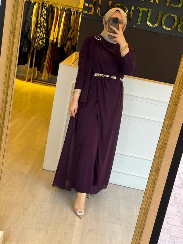 SOLİS Beli Kemerli Tulum Elbise