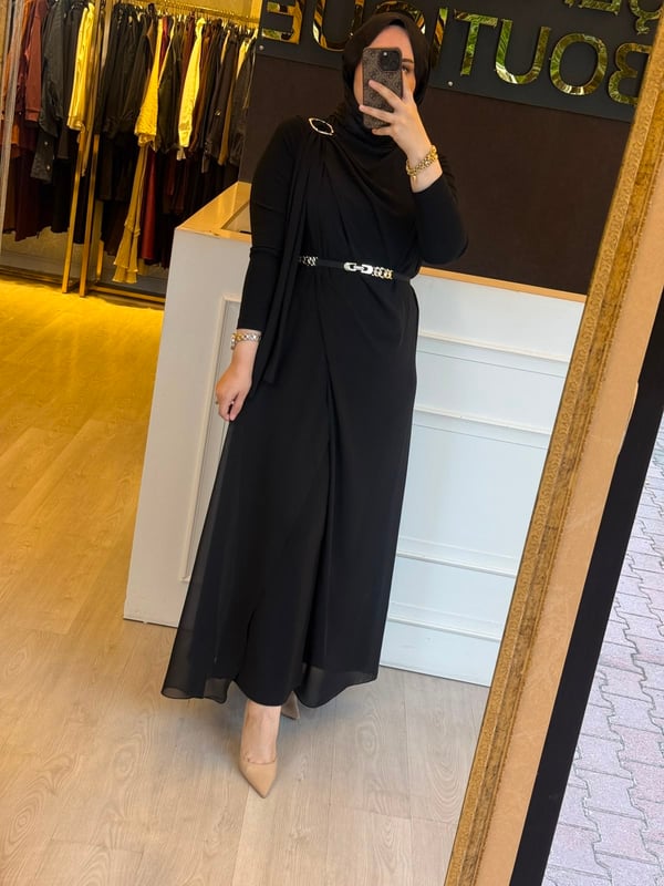 SOLİS Beli Kemerli Tulum Elbise