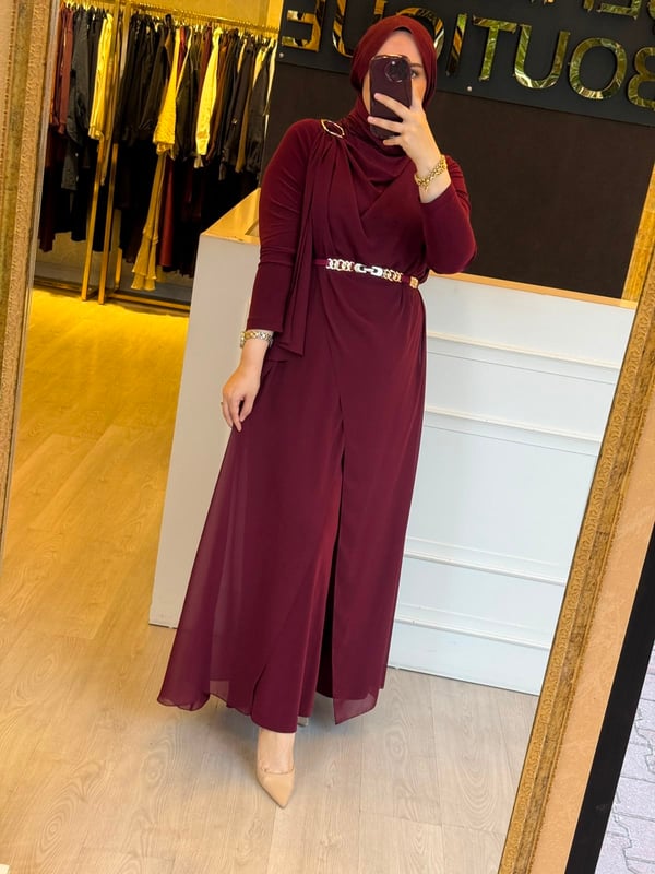 SOLİS Beli Kemerli Tulum Elbise