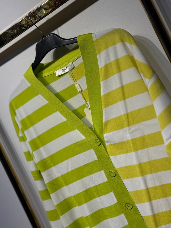 TIĞ TRİKO Çizgili Rayon Hırka