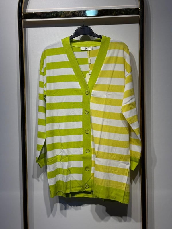 TIĞ TRİKO Çizgili Rayon Hırka