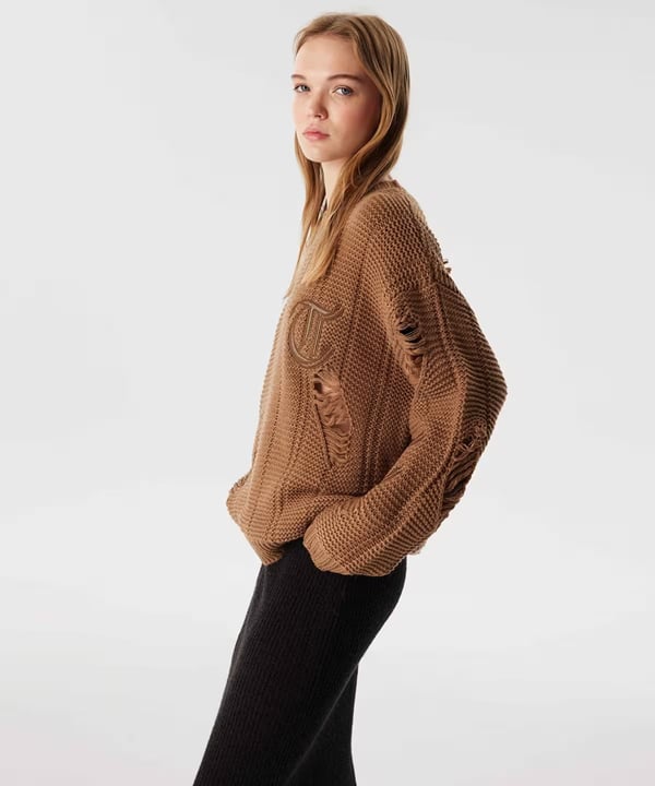 TWİST NAKIŞLI OVERSIZE KAZAK