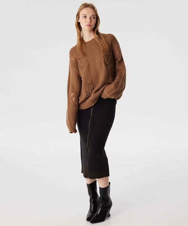 TWİST NAKIŞLI OVERSIZE KAZAK