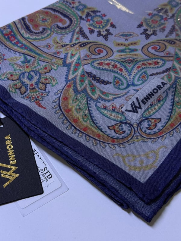WENNORA Elegance Blend 02 Çerçeve Etnik Desen Tasarım Şal